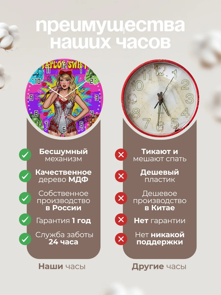 Часы настенные "Taylor Swift" — фото 2