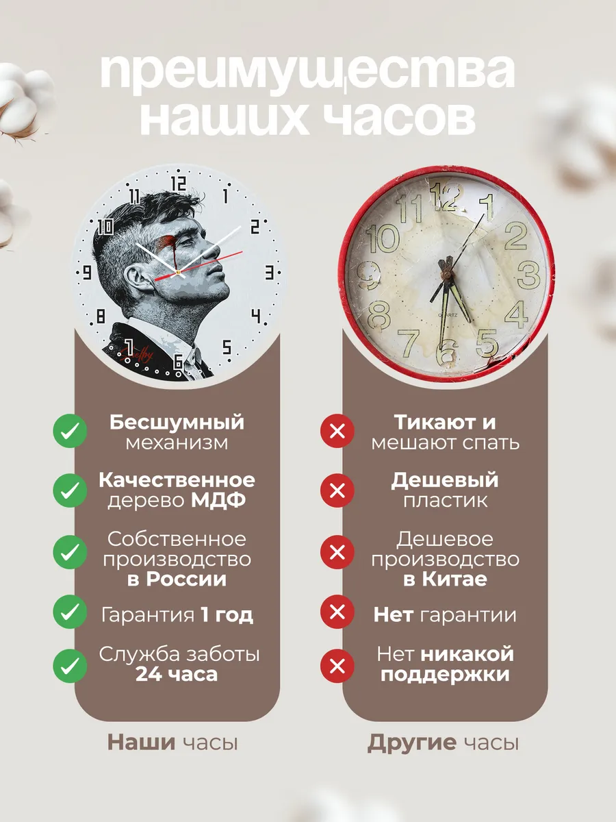 Часы настенные Томас Шелби из сериала «Острые козырьки» — фото 10