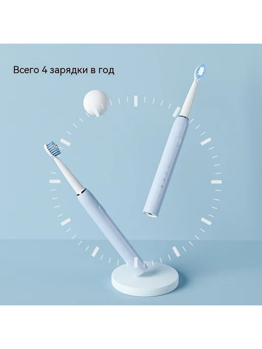 Зубная щетка Синий, белый, фото 3