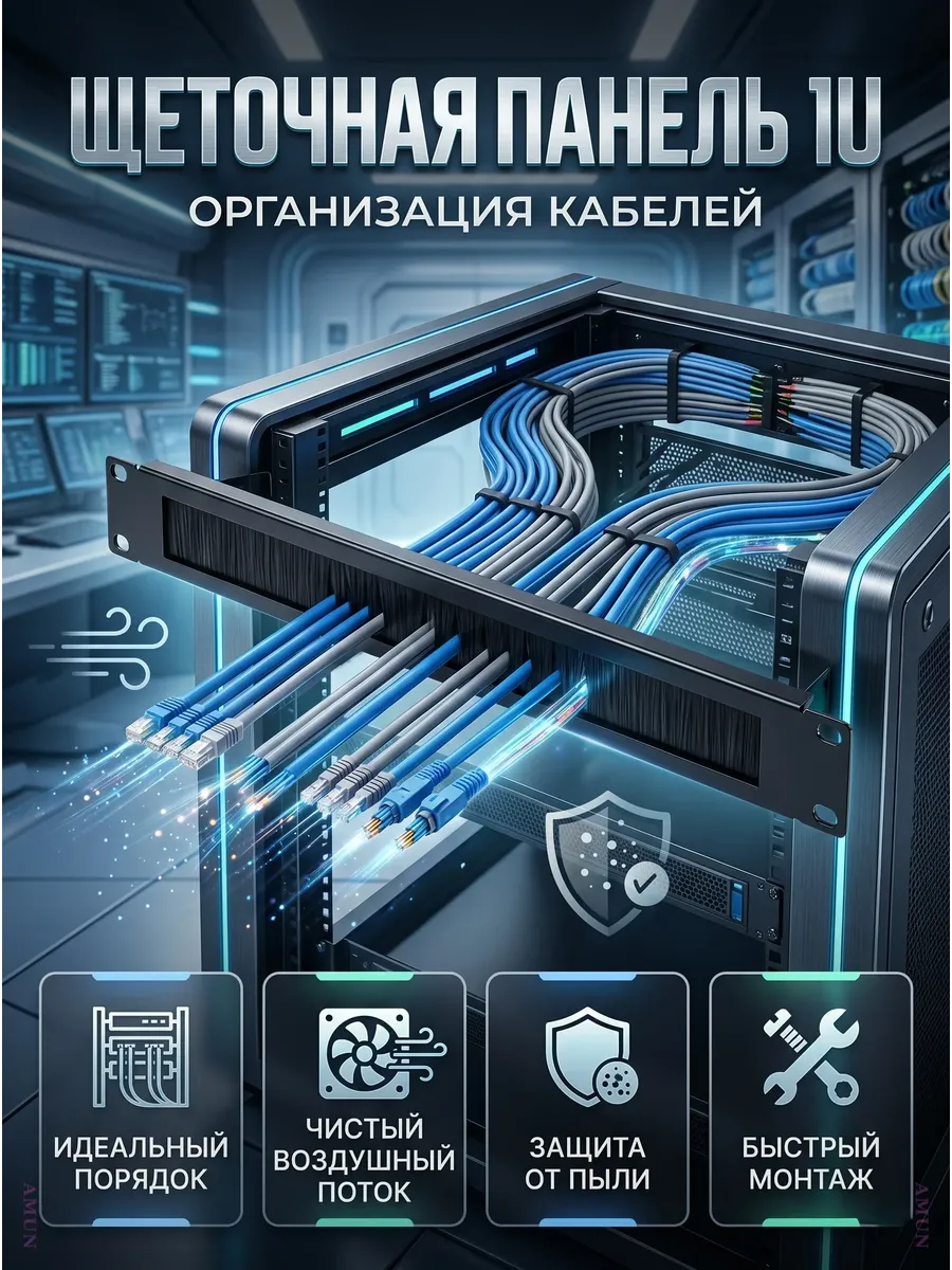 1U 19 Заглушка для серверного шкафа