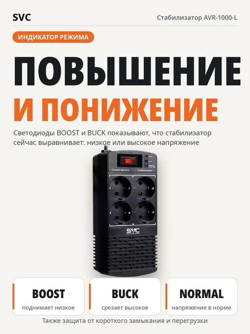 SVC Стабилизатор AVR-1000-L, вариант, фото 2