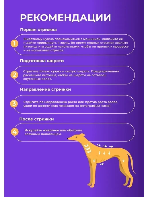 Профессиональная машинка для стрижки собак и кошек, белый, фото 8