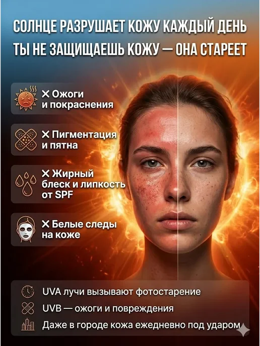 ИНТСИВ Солнцезащитный флюид для лица, 50 мл, фото 2