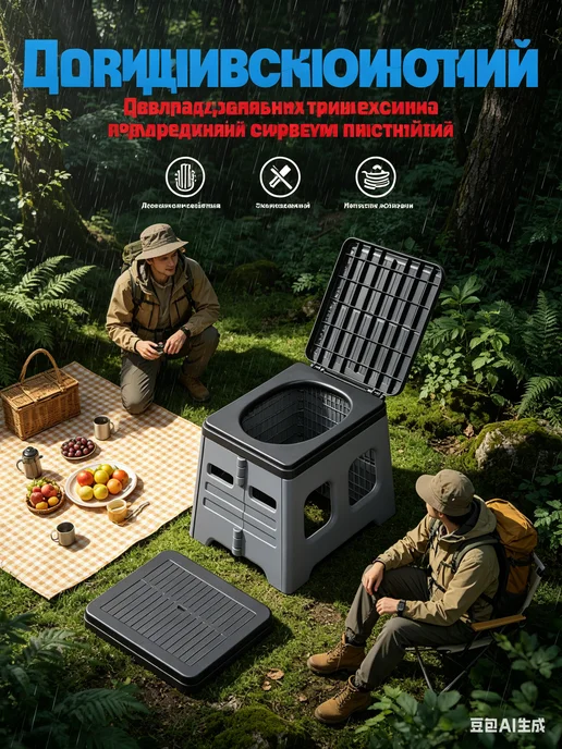 Green Glade Переносной туалет туристический, зеленый