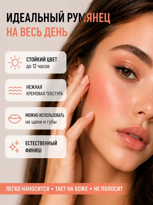 QwertyA Жидкие румяна e.l.f Camo Liquid Blush стойкие, оранжевый