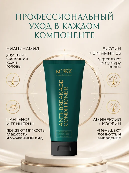 Mona Premium Укрепляющий кондиционер против выпадения волос с аминексилом, вариант, фото 2