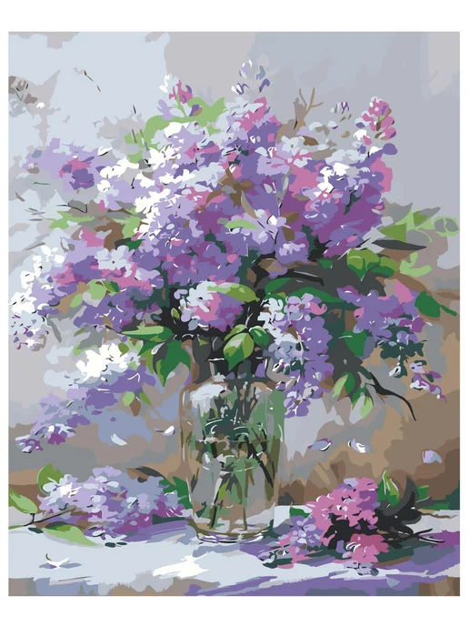 000 Art Hobby Home Картина по номерам Цветы 40х50 см, 40x50 см, фото 2