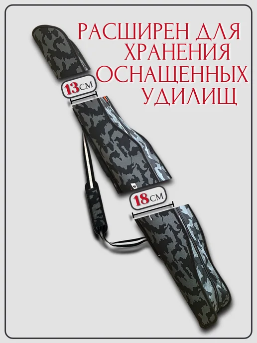 Чехол для удочек 140см, черный, фото 2