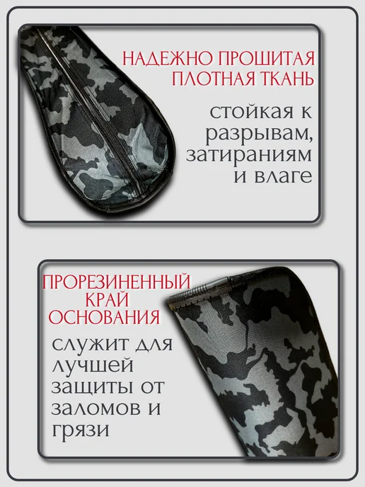 Чехол для удочек 140см, черный, фото 5