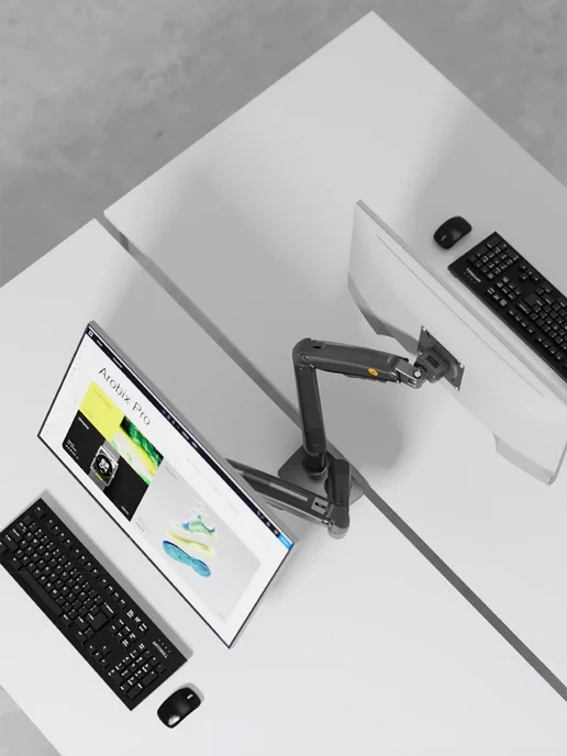 North Bayou NB F160 Dual Monitor Holder Arm Desktop Mount, Кронштейн для 2 мониторов, фото 3