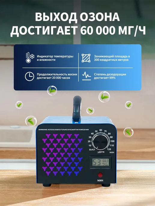GrnSprX Озонатор воздуха для дома, дезинфекции,избавления от запахов, вариант, фото 3