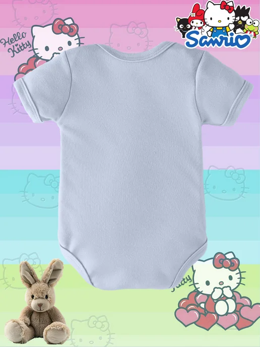 Боди с принтом Cinnamoroll, хлопок, для новорожденных, синий, фото 2