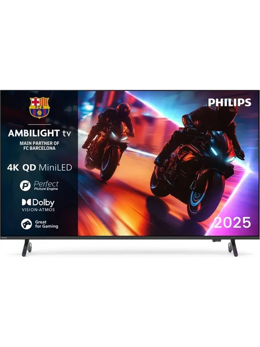 PHILIPS Телевизор 75" 75MLED910, MiniLED, 4K UHD, Titan OS, черный, фото 2