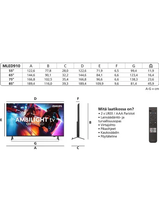 PHILIPS Телевизор 75" 75MLED910, MiniLED, 4K UHD, Titan OS, черный, фото 4