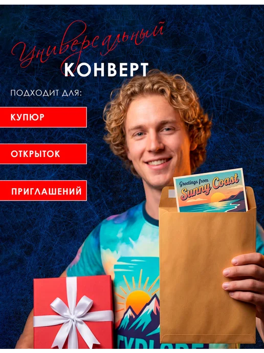 MaxStore Крафтовые плотные конверты С5 - 10 шт, 10 шт, фото 5
