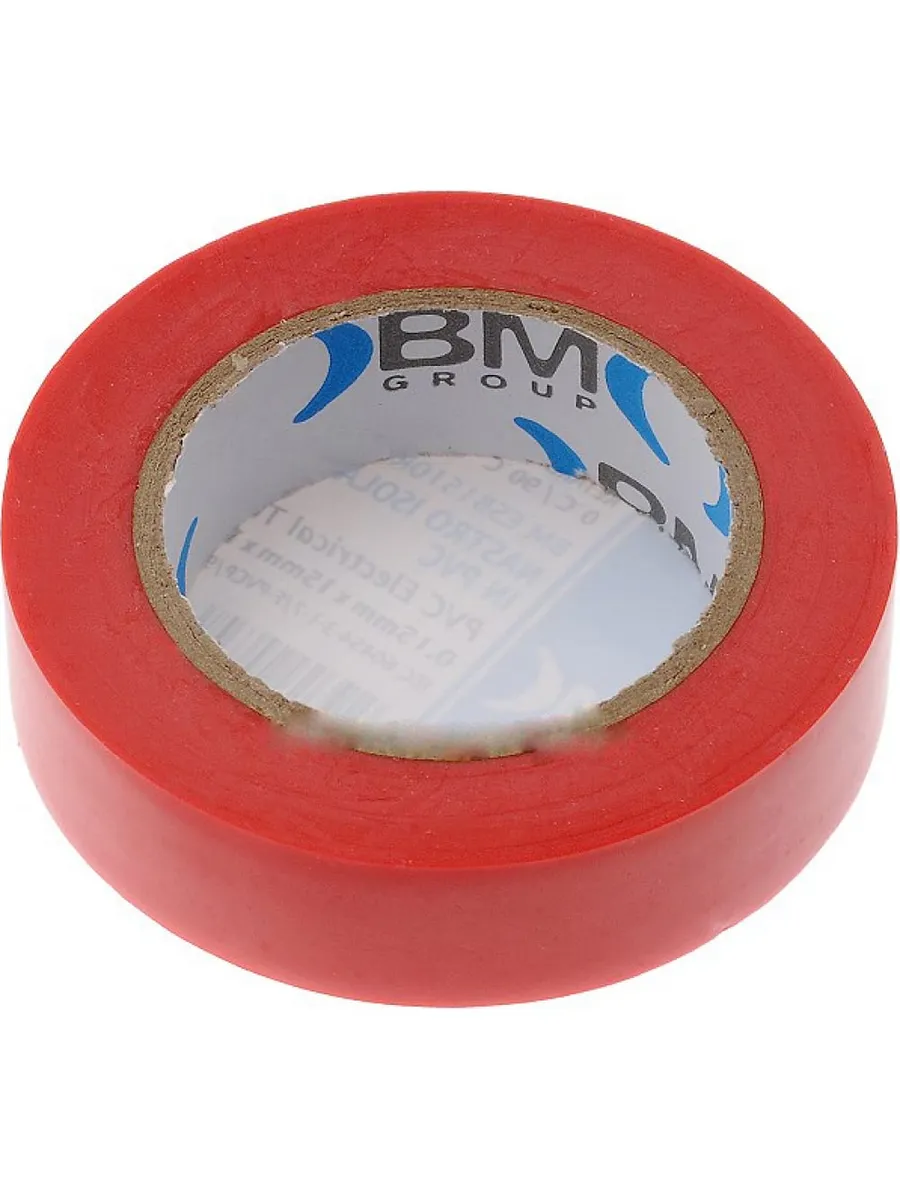 Изолента BM Group ПВХ, 15 мм x 25 м, цвет красный BM-ESB152