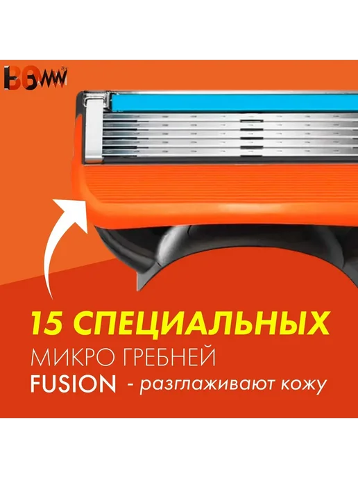 Сменные кассеты для бритвы Fusion, 5 лезвий, 6 шт, 6 шт, фото 5