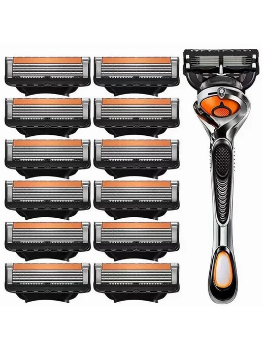 Сменные кассеты для бритья с 5 лезвиями совместим с Fusion5, 4 шт, 8 шт, фото 3