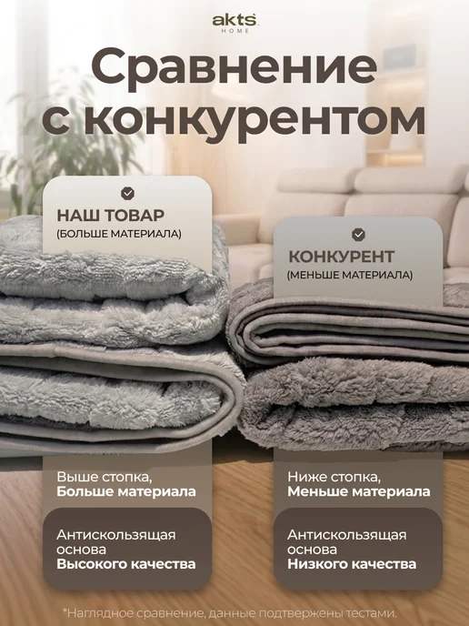 AkTs Накидка на диван угловой дивандек противоскользящий, серый, фото 2