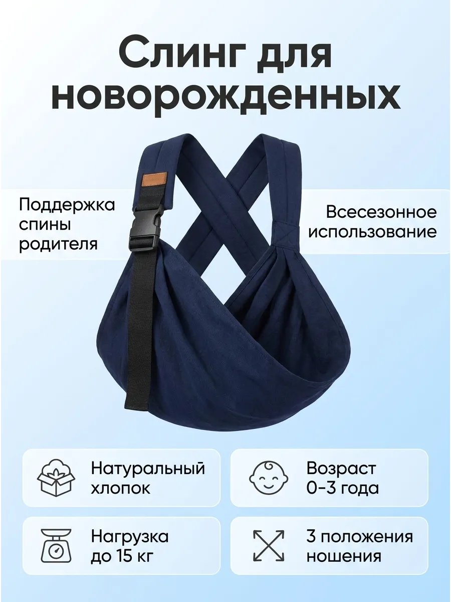 Переноска для новорожденных слинг