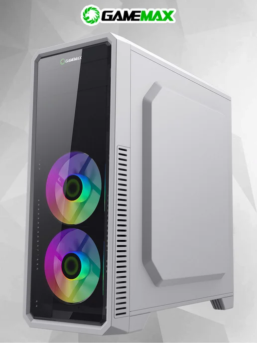 GAMEMAX Корпус для ПК G561-F Midi-Tower вентиляторы FRGB, белый, фото 3