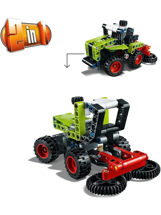 LEGO Конструктор Technic 42102 Mini Claas Xerion, 130 дет, вариант, фото 4