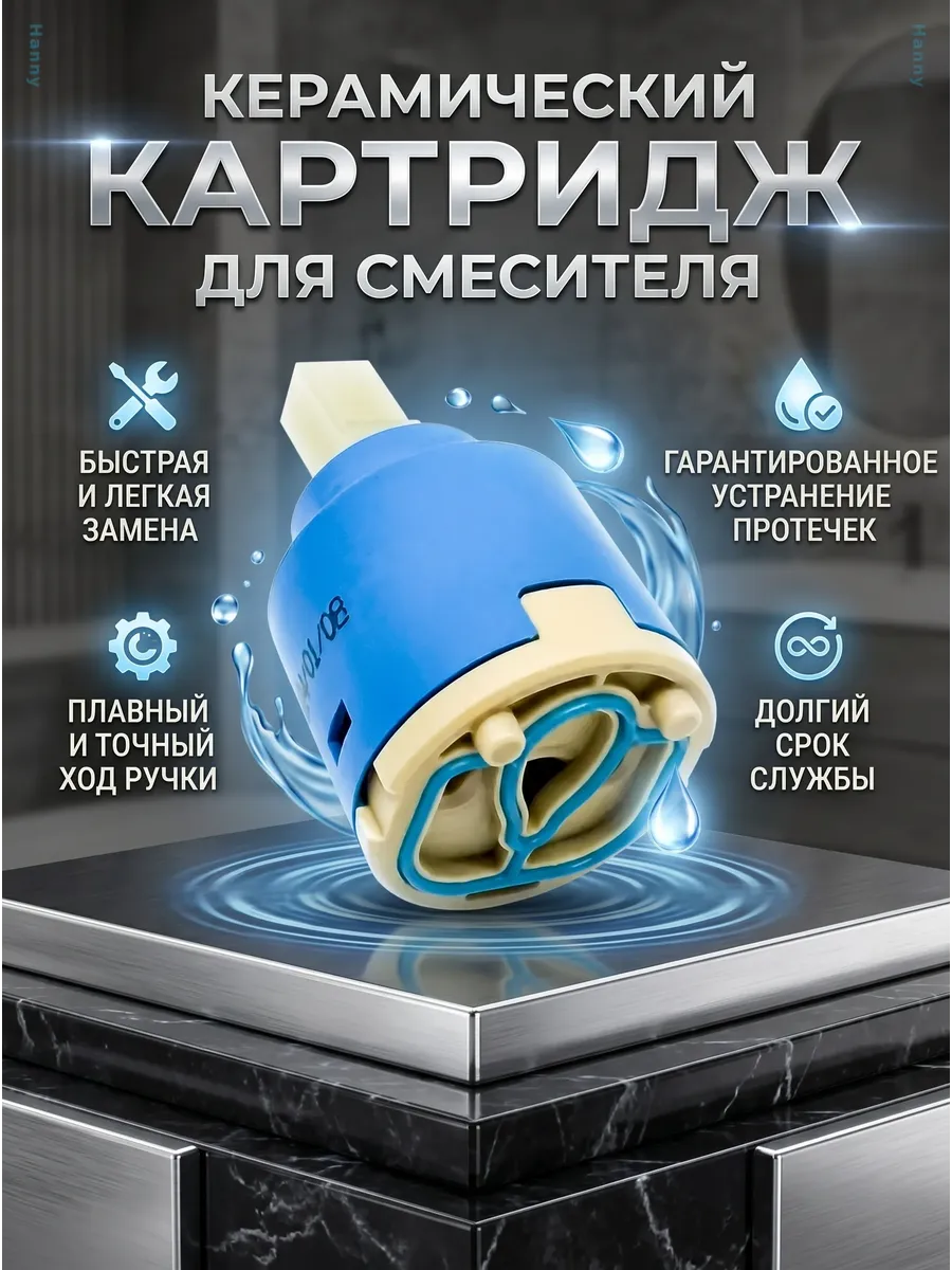 Картридж для смесителя G.lauf 35мм обратного хода
