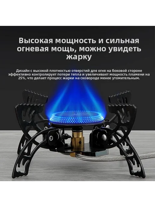 плитка газовая туристическая, синий, фото 4