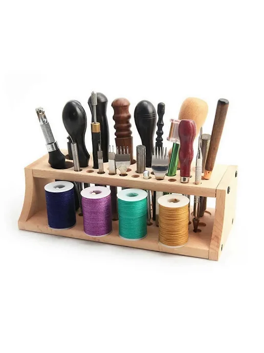 Деревянный органайзер для инструментов DIY, бежевый, фото 4