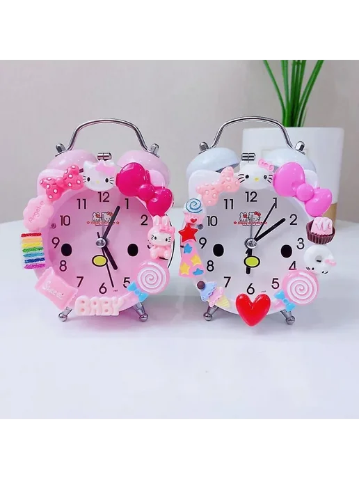 Настольный детский будильник Hello Kitty, розовый, фото 2