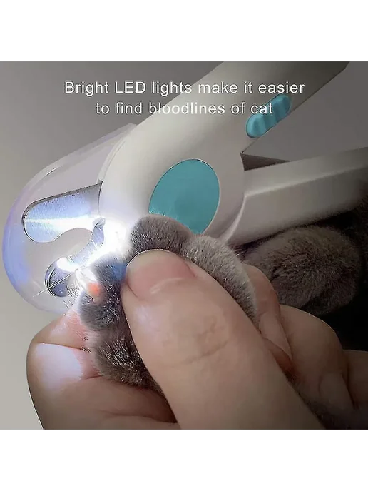 Когтерезка для собак и кошек с LED подсветкой, синий, фото 3