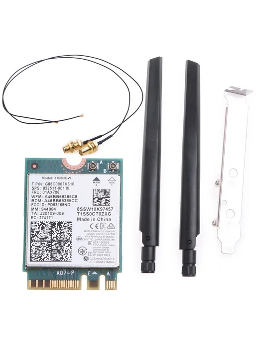 Wi-Fi адаптер Intel 3168NGW M.2 802.11ac + BT 4.2, вариант