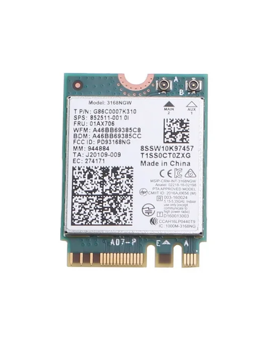 Wi-Fi адаптер Intel 3168NGW M.2 802.11ac + BT 4.2, вариант, фото 2