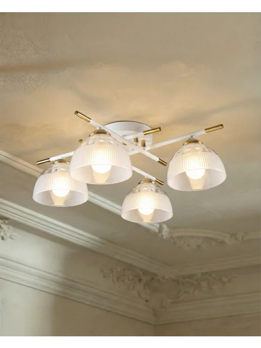 Awecon Люстра потолочная Chrome 4х27х60W, 4x27, в упаковке 1 кг, фото 8