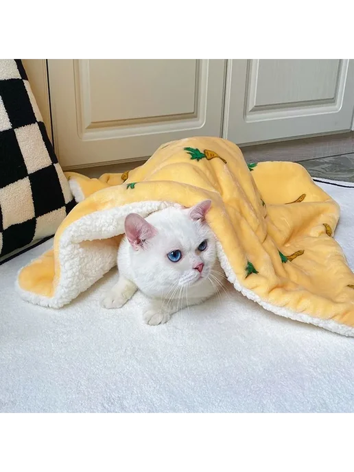 Теплый коврик-одеяло для кошек и собак 100х70 см, 100x70 см, фото 2