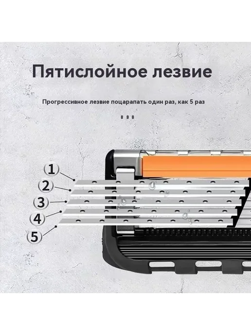Сменные кассеты для мужской бритвы, 5 лезвий, 4 шт, 4 шт, фото 2