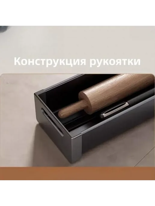 Модульный лоток для столовых приборов алюминиевый, серый, фото 6