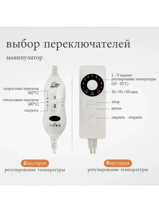 Электрический теплый коврик для ног 50x30см, вариант, фото 4