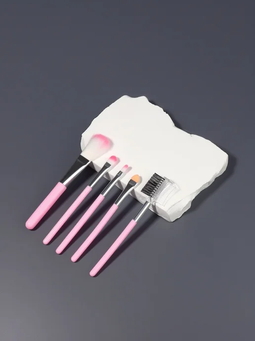 QF Набор кистей для макияжа COLOR POWER pink, 5 шт, розовый, 5 шт, фото 2