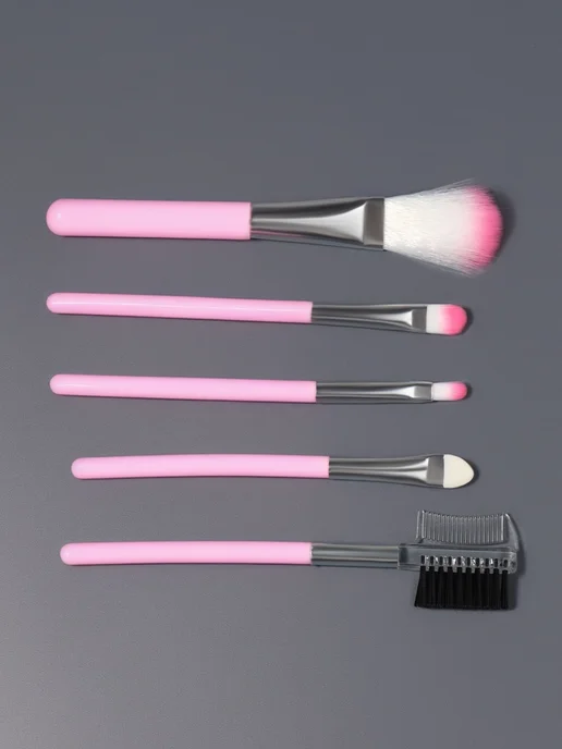 QF Набор кистей для макияжа COLOR POWER pink, 5 шт, розовый, 5 шт, фото 3
