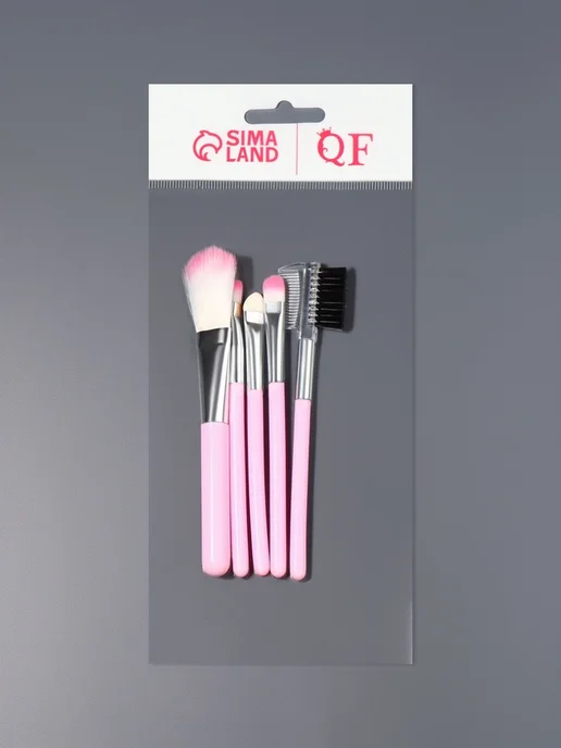 QF Набор кистей для макияжа COLOR POWER pink, 5 шт, розовый, 5 шт, фото 5