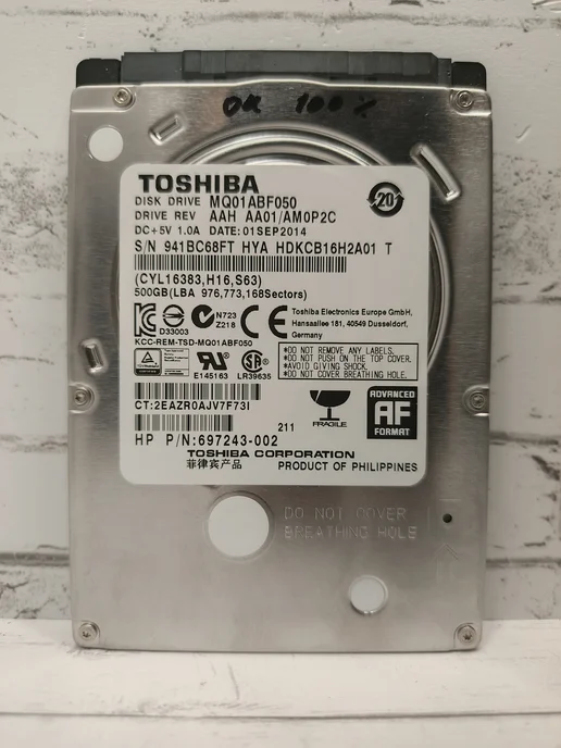 500 ГБ Жёсткий Диск Toshiba MQ01ABF050, 500 ГБ, фото 4