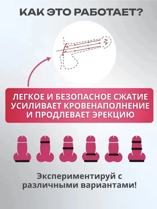 TopDiL Эрекционное кольцо набор на член товары для секса взрослых, черный, фото 2