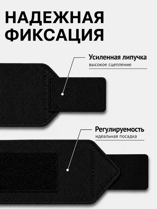 Бинты кистевые для жима, спортивные напульсники, черный, фото 7