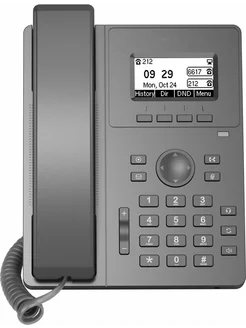 IP-телефон FLYINGVOICE P10W, 2 SIP аккаунта, монохромный дисплей 2,3 дюйма, 132 x 64 с подсветкой, конференция на 6 абонента, поддержка гарнитуры (RJ9) и Wi-Fi.