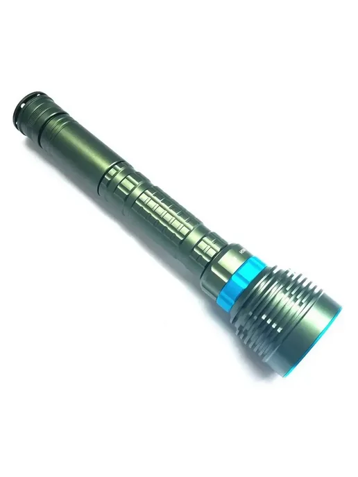 Мощный подводный фонарь для дайвинга 7 LED, зеленый, фото 8