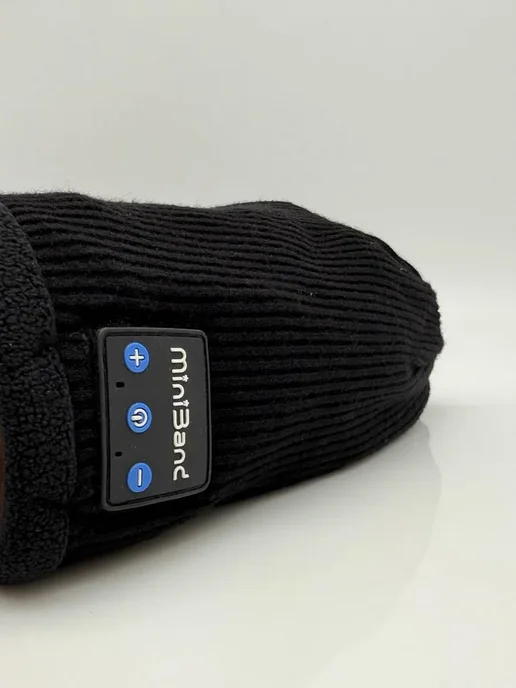 Мо и ника 5 Шапка с Bluetooth наушниками зимняя беспроводная, черный, фото 7