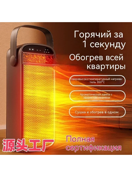 Обогреватель Белый 1500W, 1500 Вт, фото 2