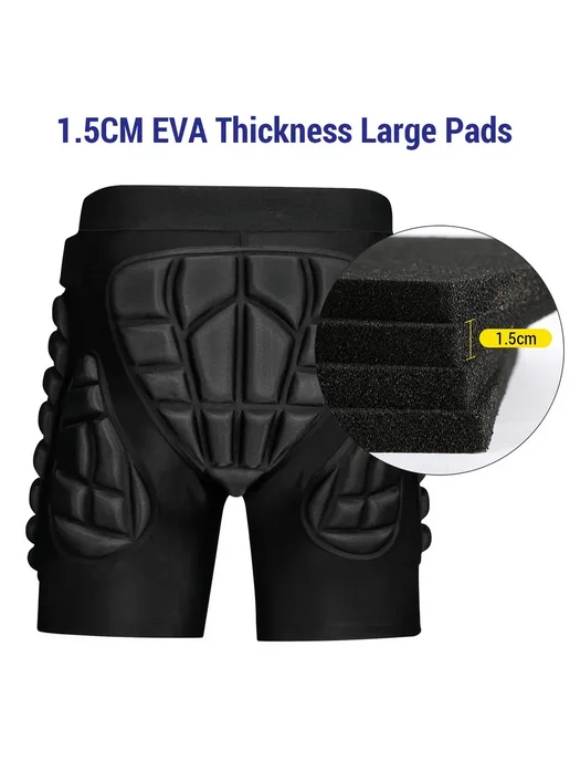 Защитные шорты Lixada для сноуборда и лыж, черный, фото 4