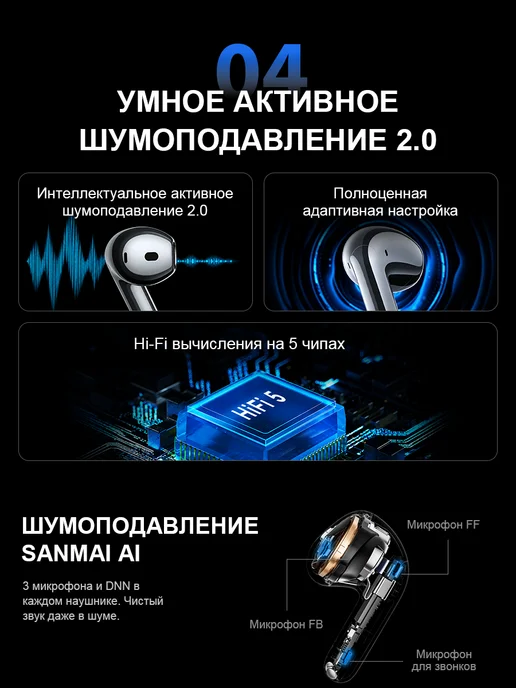 HONOR Беспроводная гарнитура Earbuds S7,белое, белый, фото 6
